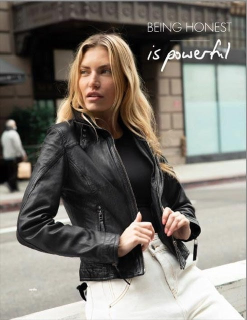Genuine Lambskin Jacket -  Black