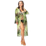 Ruffled Sleeve Kimono with Tie