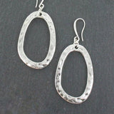 Oval Earrings In Silver Plate