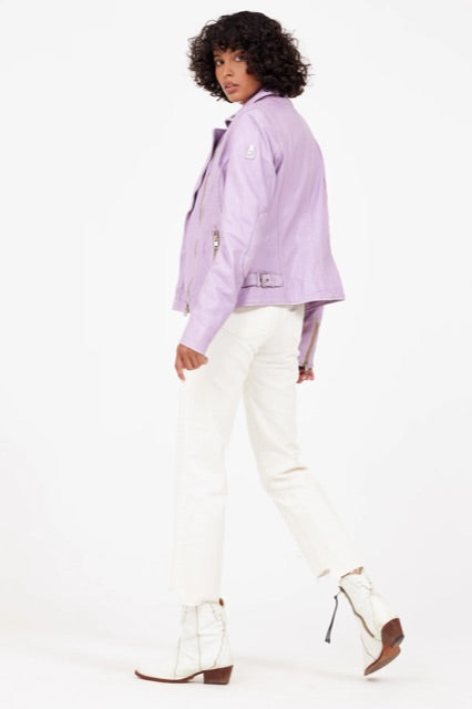 Genuine Lambskin Jacket - Lavender