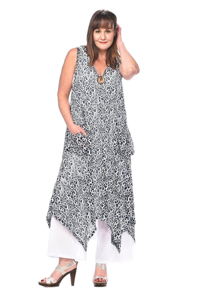 Pocketed Mesh Coverup W/ Button