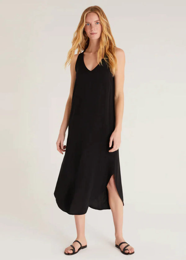 REVERIE WOVEN DRESS BLACK