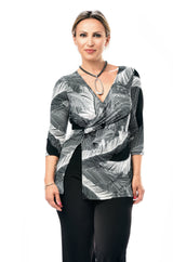 Banded Surplice Top