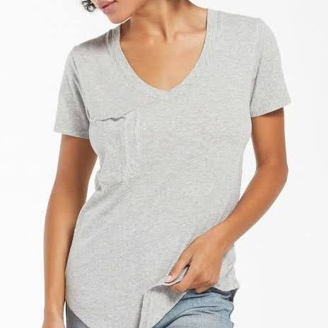 Pocket T - Heather Grey