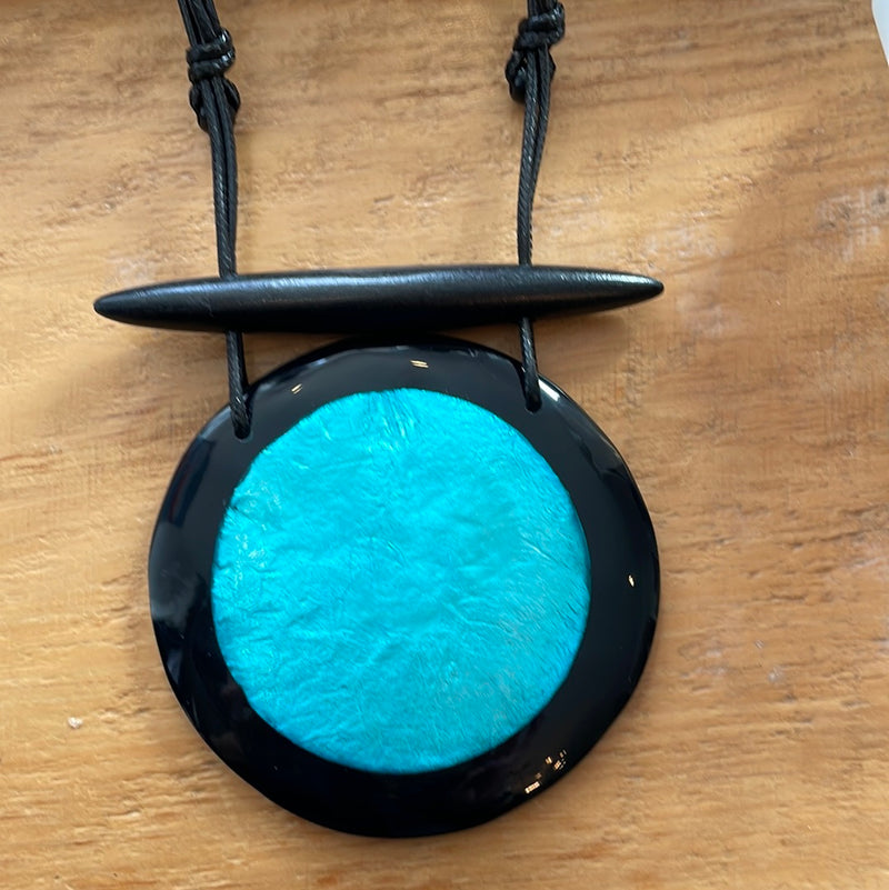 Adjustable Turquoise Circle Necklace