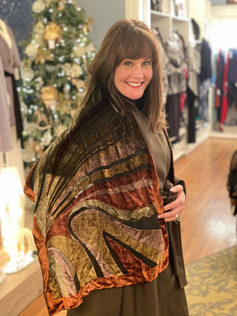 Silk Burnout Scarves